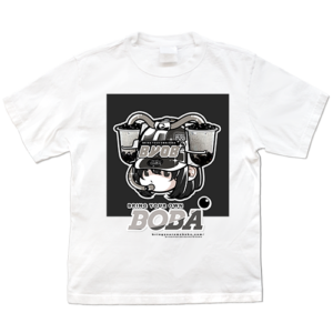 Boba Drink Hat Girl - Center Tee (Black Sesame Flavor)