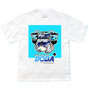 Boba Drink Hat Girl - Center Tee (Butterfly Pea Tea Flavor)