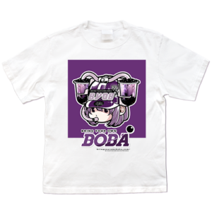 Boba Drink Hat Girl - Center Tee (Taro Flavor)
