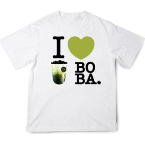 I LOVE BOBA (I ❤ BOBA) Tee (Matcha Flavor)