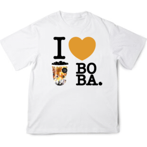 I LOVE BOBA (I ❤ BOBA) Tee (Brown Sugar Milk Tea Flavor)