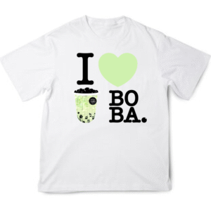 I LOVE BOBA (I ❤ BOBA) Tee (Honeydew Flavor)