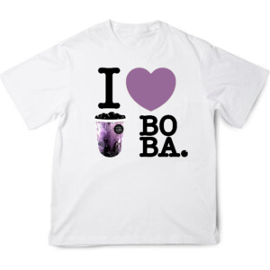 I LOVE BOBA (I ❤ BOBA) Tee (Taro Flavor)