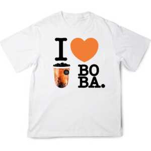 I LOVE BOBA (I ❤ BOBA) Tee (Thai Tea Flavor)