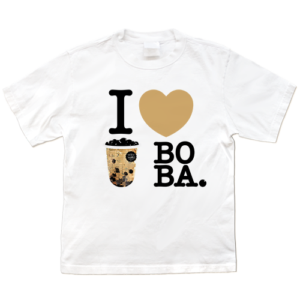 I LOVE BOBA (I ❤ BOBA) Tee (Classic Black Milk Tea Flavor)